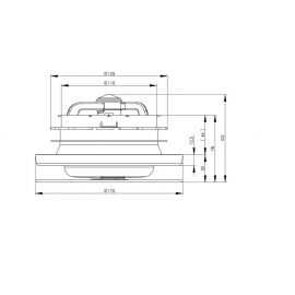 Bouche d'extraction blanche ComfoValve LUNA diamètre 125 Bouche d'extraction blanche ComfoValve LUNA diamètre 125