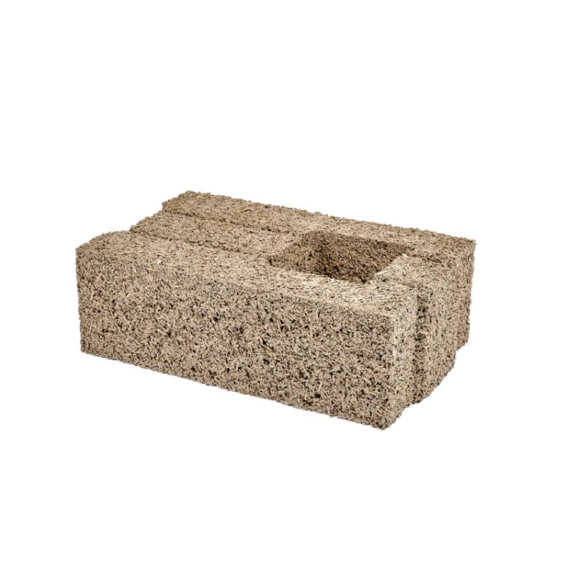Bloc de chanvre percé chainage vertical 360 mm Isohemp