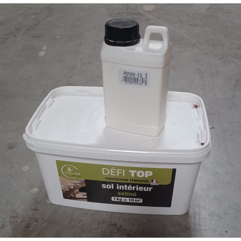 Pack Vernis de protection Bi composant DEFI TOP satin +bouche pore Profinish 0.5L