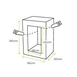 Bloc de chanvre de chainage horizontal Hempro U 360 mm Isohemp