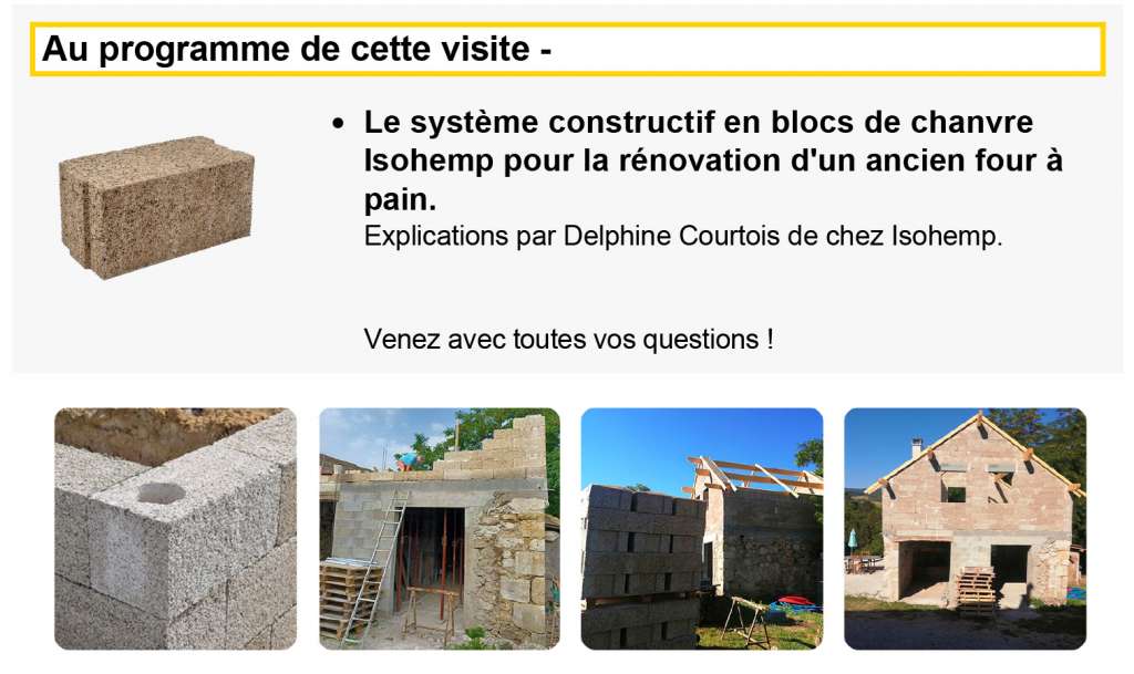Visite de chantier avec Label'Matériaux - Les blocs de chanvre